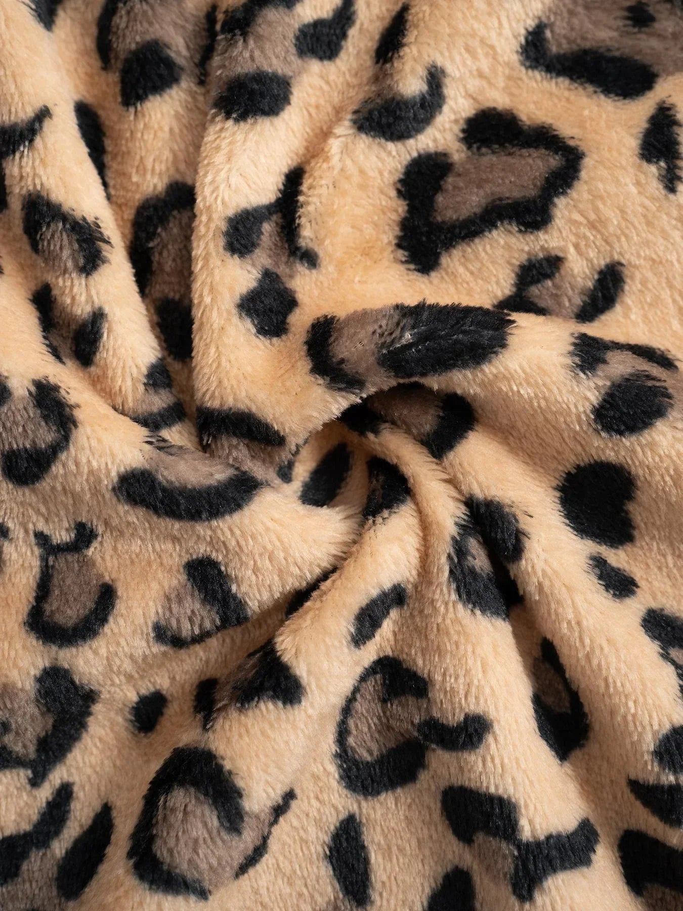 Women’s Leopard Print Wide Leg Trousers – Relaxed Fit Elastic Waist Pants