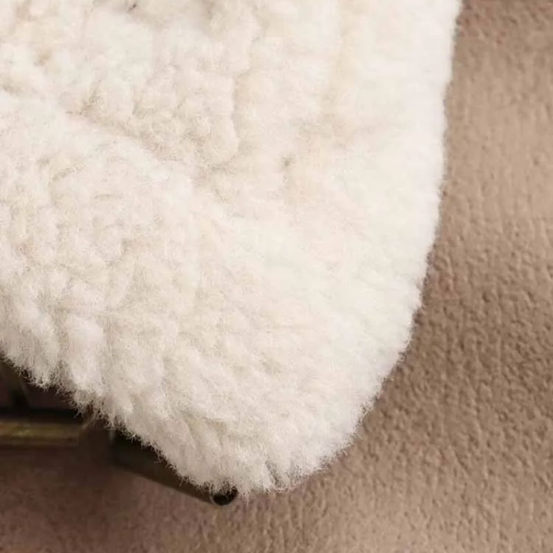 Suede Jacket for Women – Buckle Detail Jacket with Warm Lining for Everyday and Smart Wear