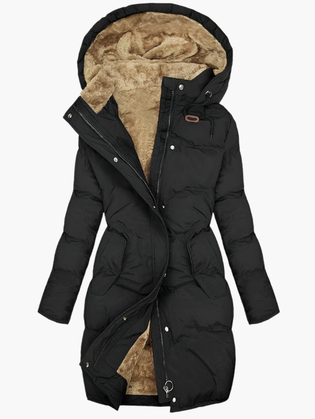 Coleen | Women’s Elegant Winter Quilted Hooded Coat
