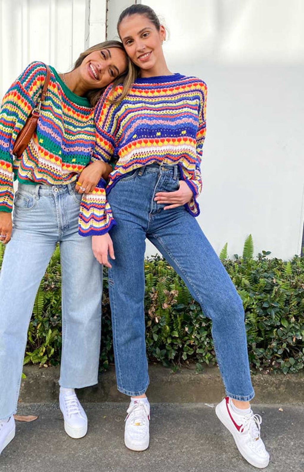 Colorful Crochet Knit Sweater for Women – Vibrant Boho Style