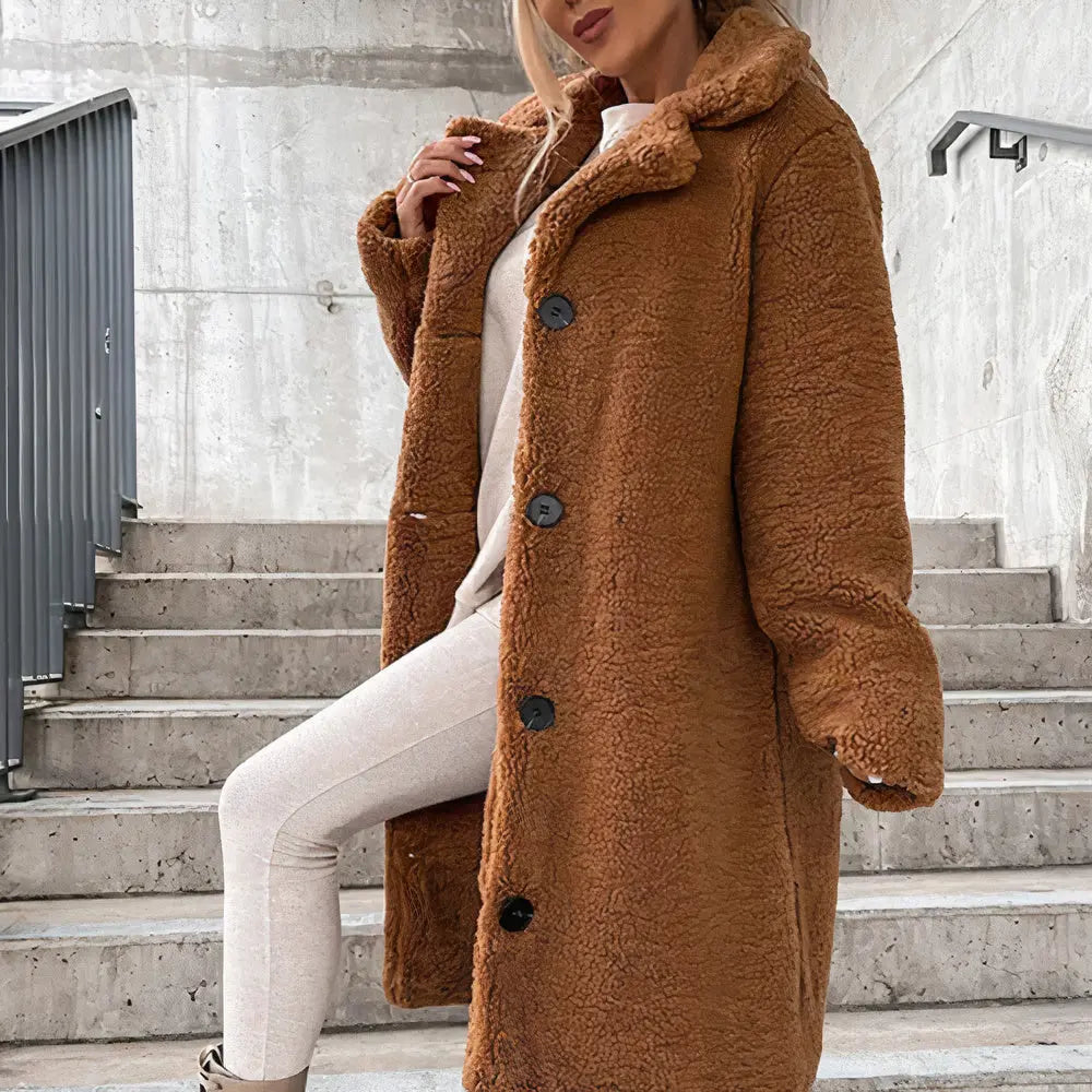 Cozy | Women’s Plush Open-Front Winter Coat