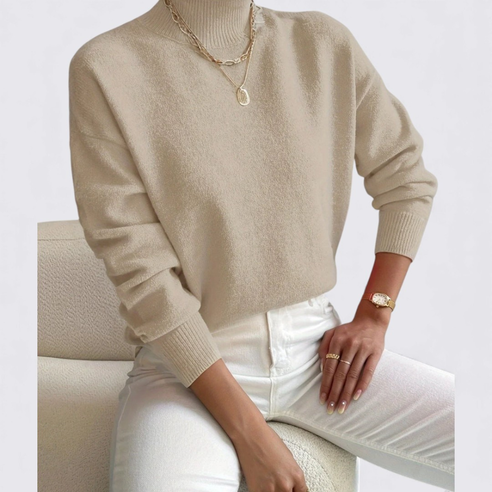 Turtleneck Relaxed Fit Sweater for Women