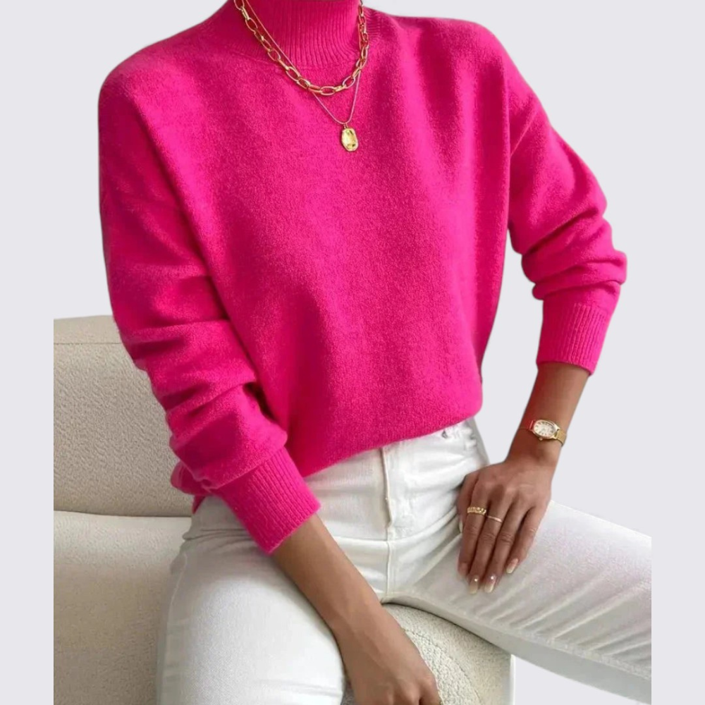 Turtleneck Relaxed Fit Sweater for Women