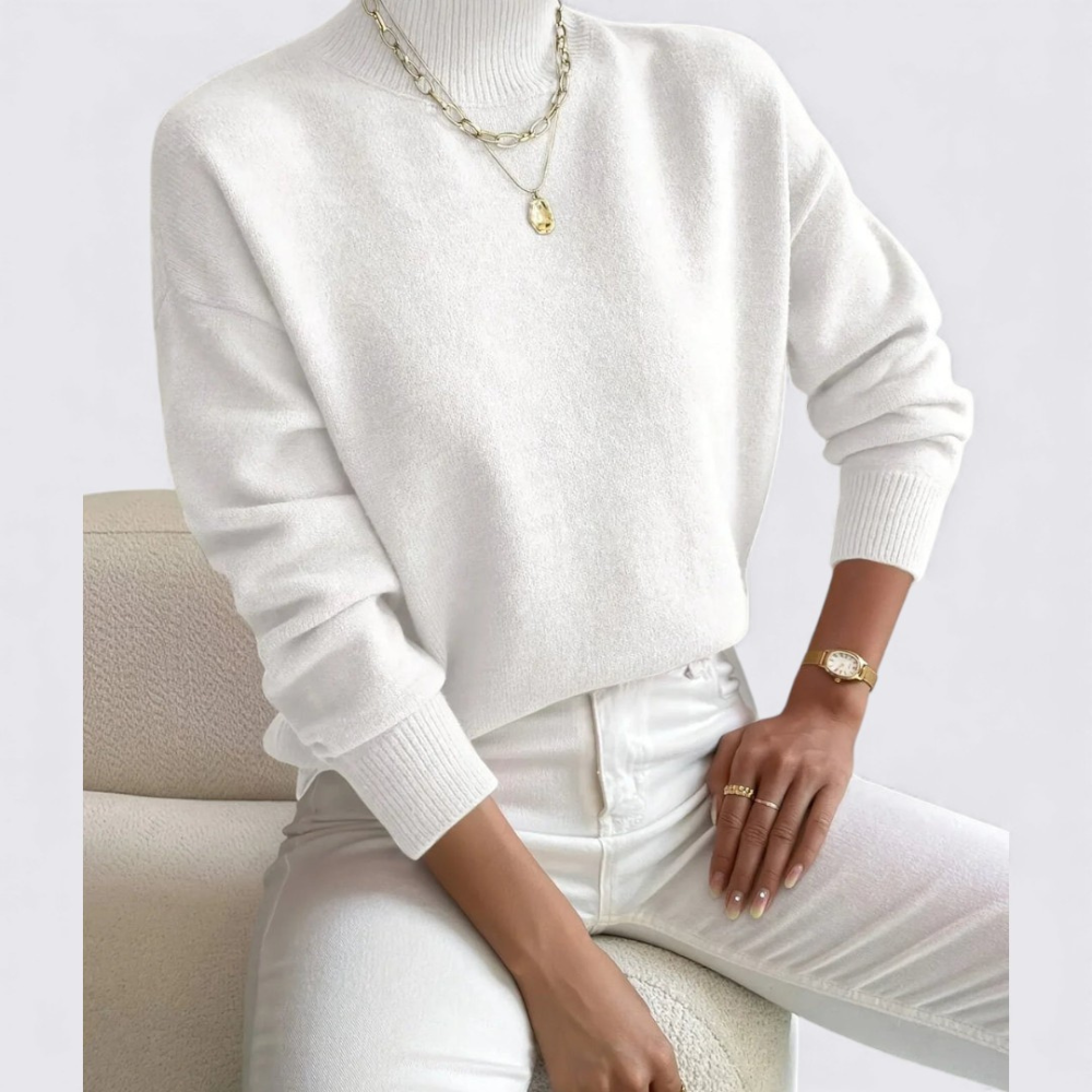 Turtleneck Relaxed Fit Sweater for Women