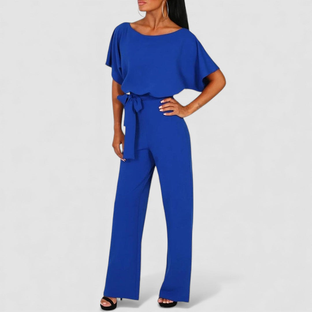 Belted Wide Leg Jumpsuit for Women
