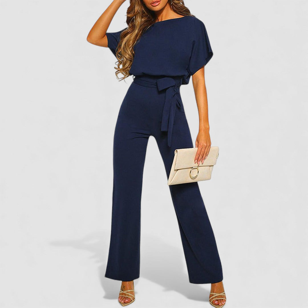 Belted Wide Leg Jumpsuit for Women