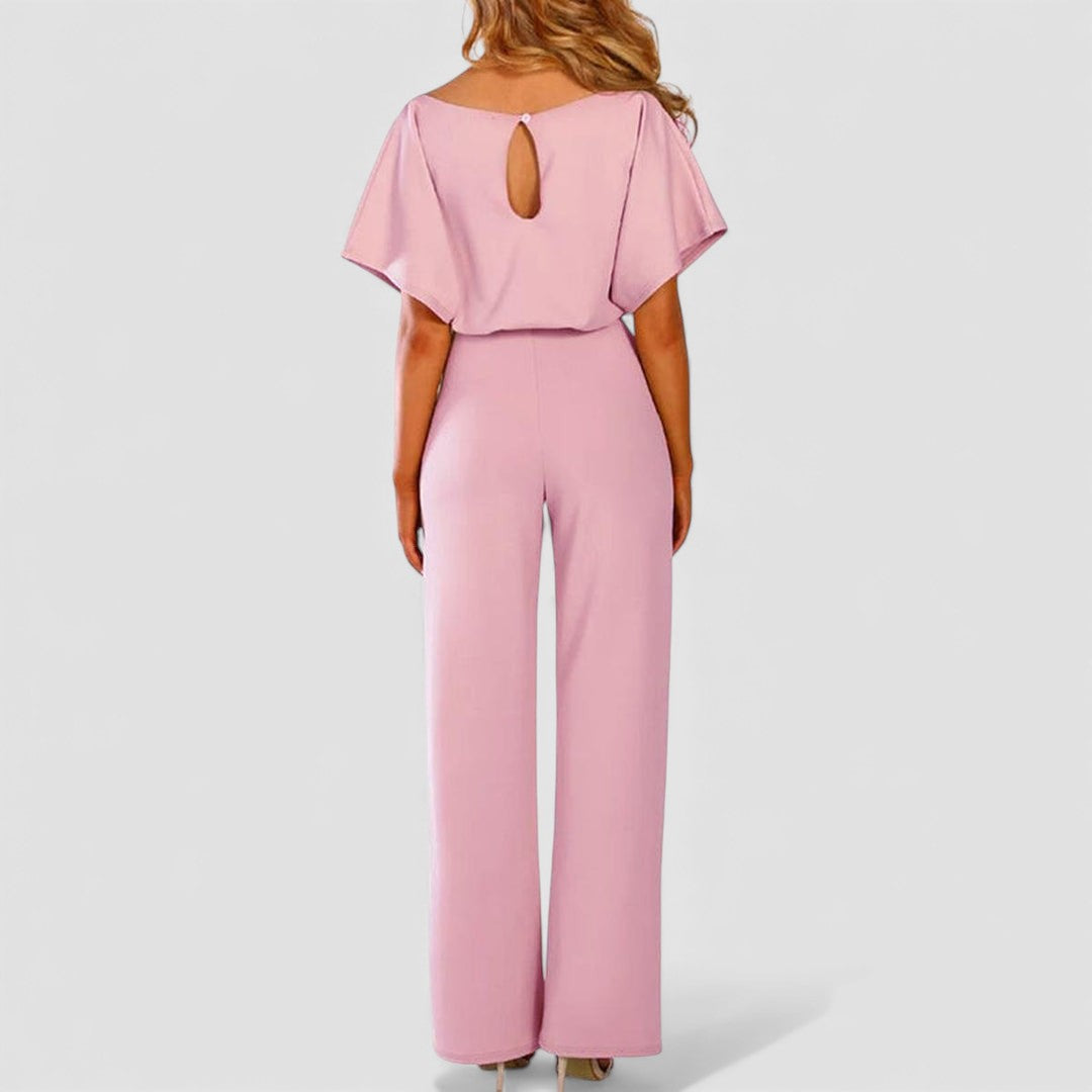 Belted Wide Leg Jumpsuit for Women