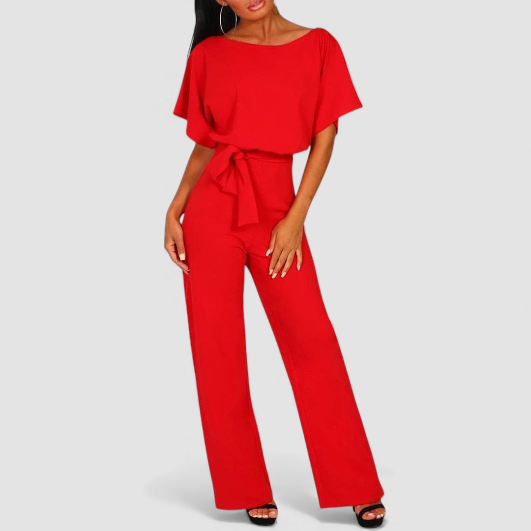 Belted Wide Leg Jumpsuit for Women