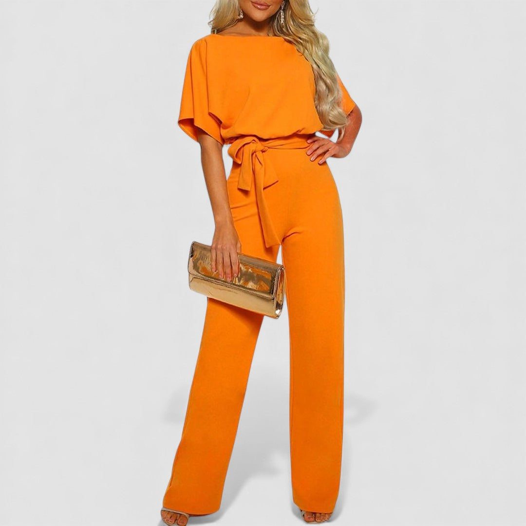 Belted Wide Leg Jumpsuit for Women
