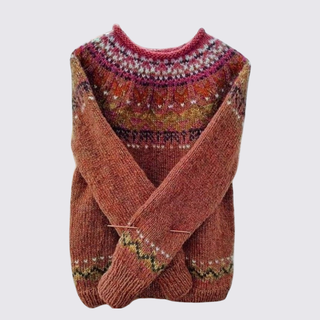 Fair Isle Crew Neck Sweater for Women