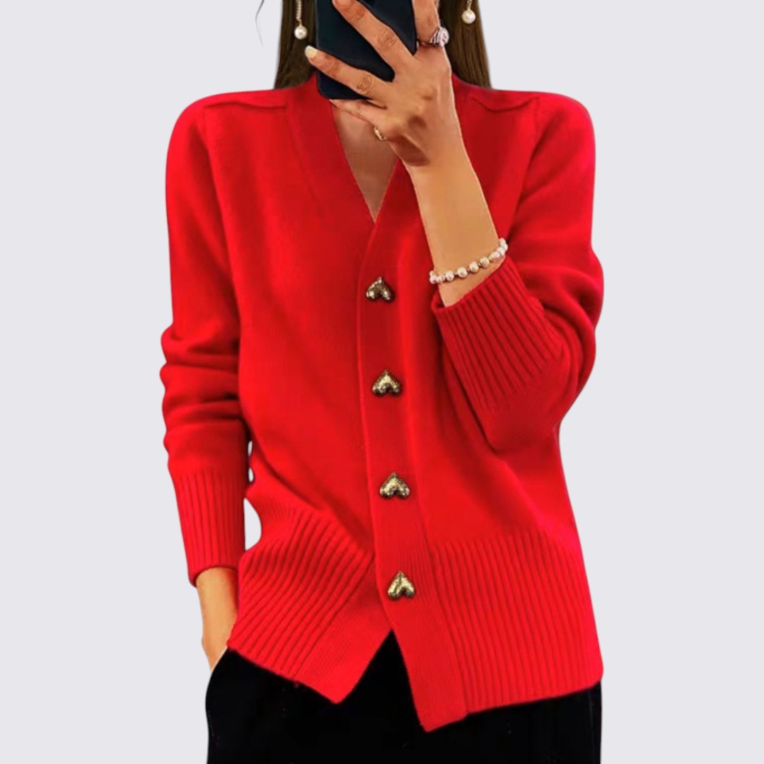 Button-Front Cardigan for Women