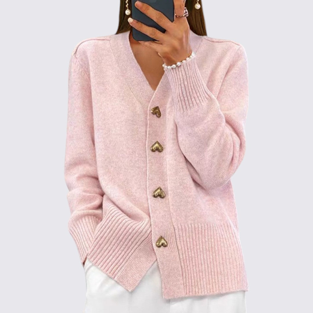 Button-Front Cardigan for Women