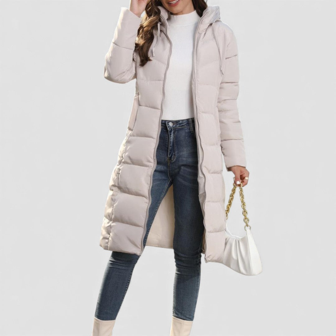 Hooded Puffer Long Coat for Women