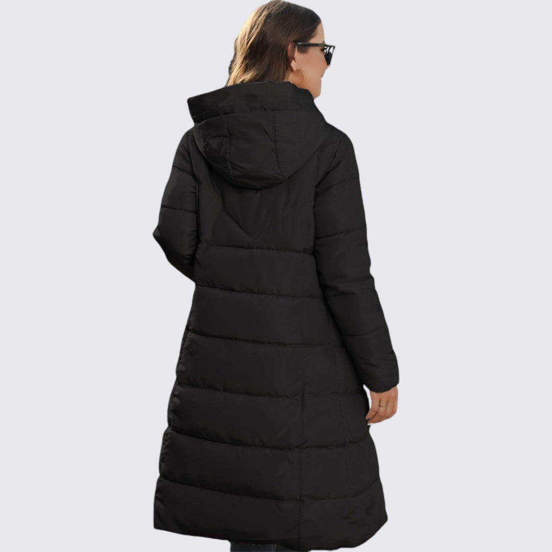 Hooded Puffer Long Coat for Women