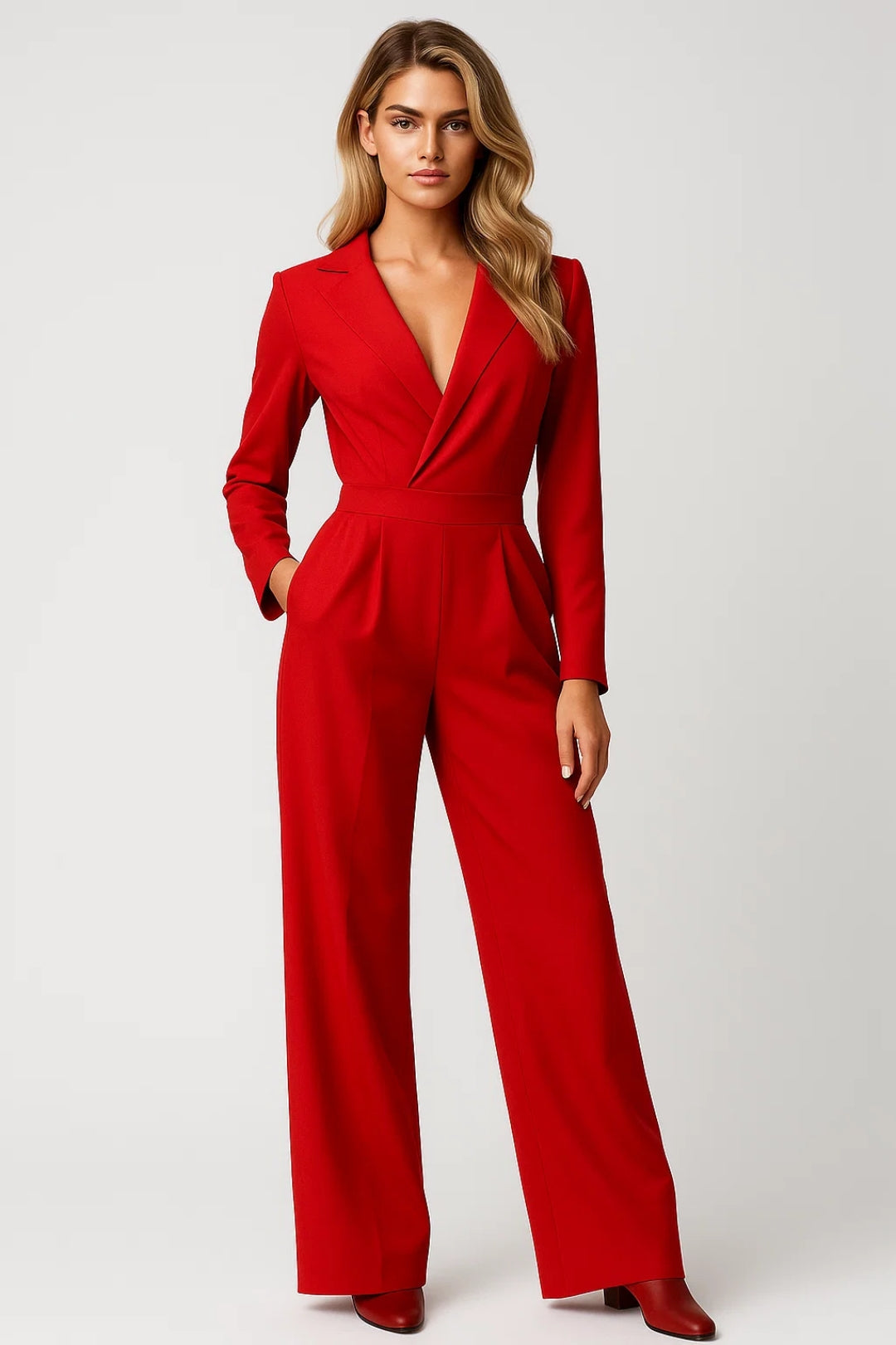 Long Sleeve Wide Leg Jumpsuit for Women