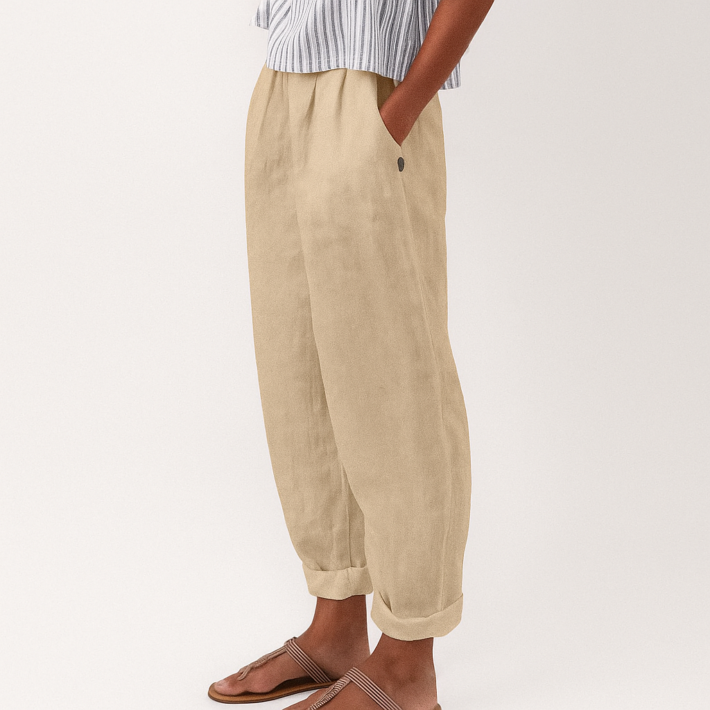 Dini pants with soft line and side pockets