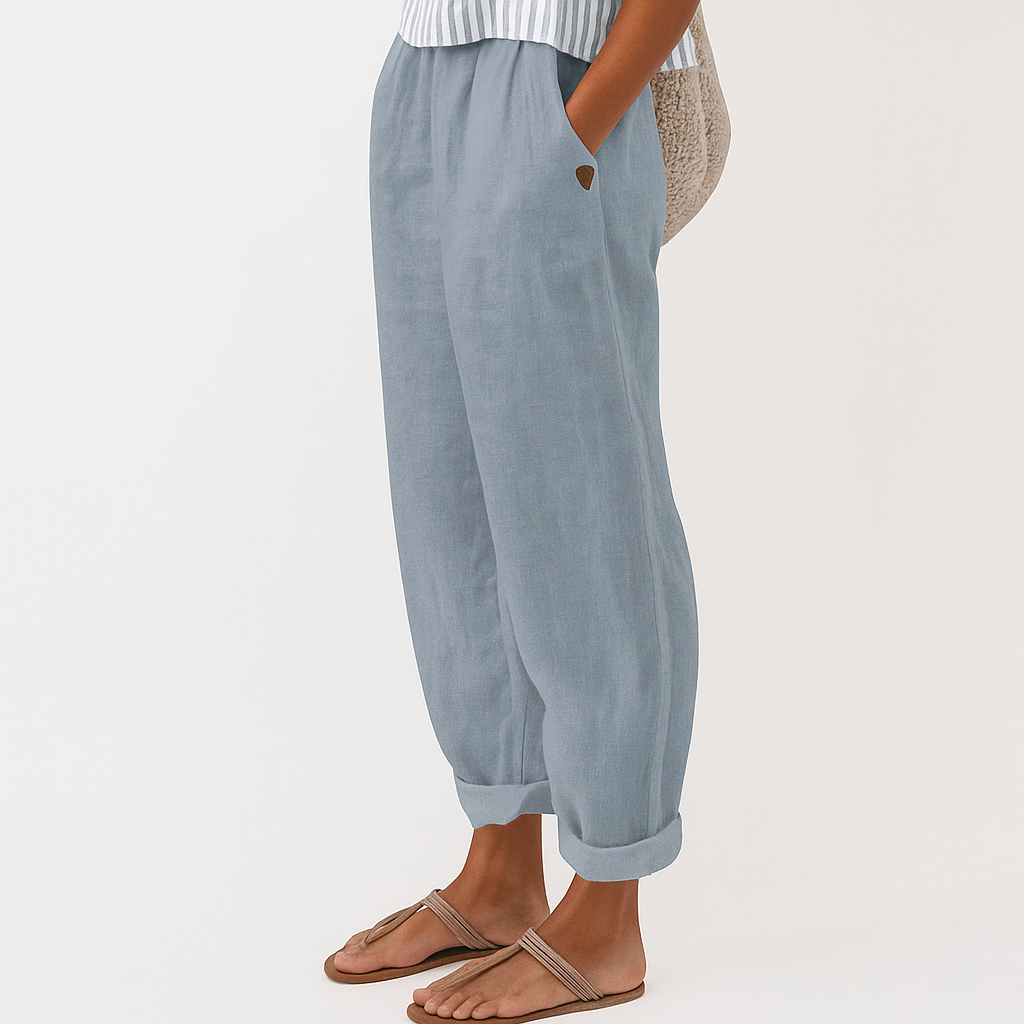 Dini pants with soft line and side pockets