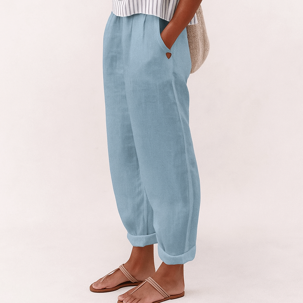 Dini pants with soft line and side pockets