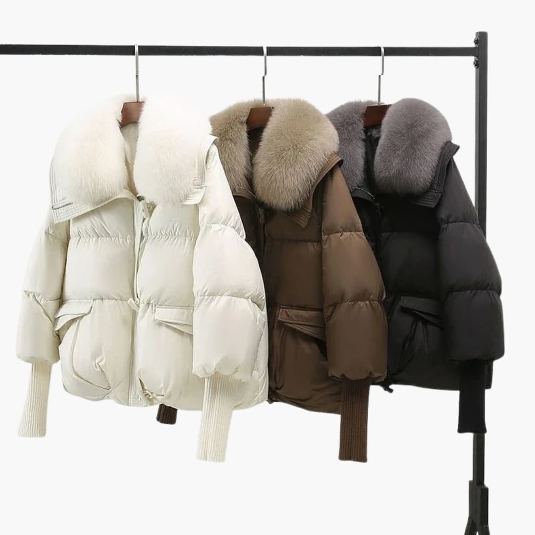 Fur Collar Puffer Jacket for Women