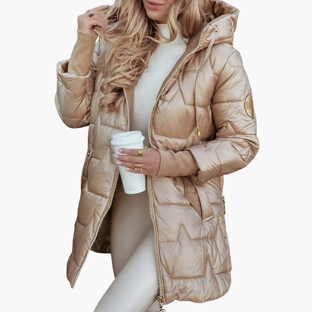 Hooded Quilted Puffer Jacket for Women