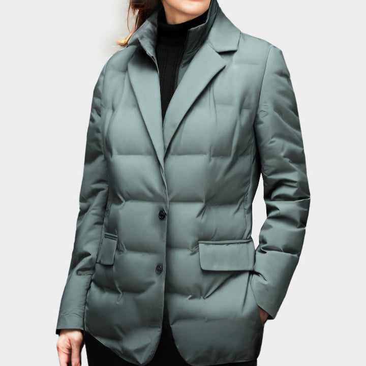 Downtown Duck Down Blazer Jacket – Lightweight, Warm & Weather-Resistant