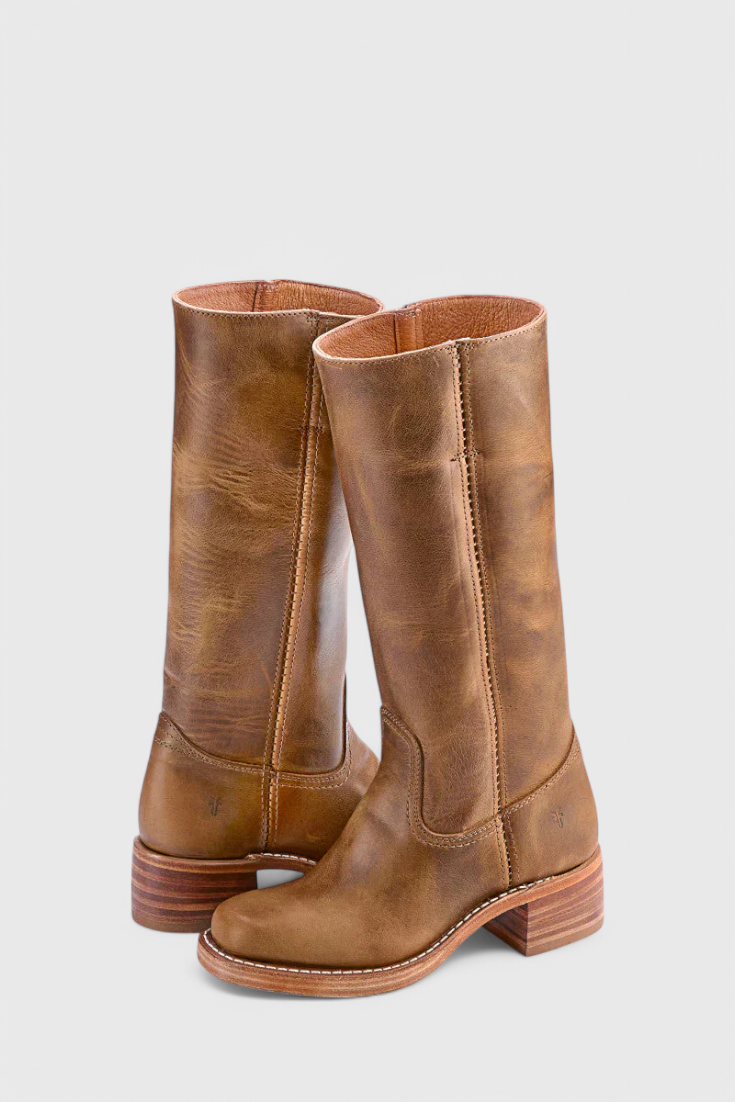 Ellaida | Women’s Leather Knee-High Heeled Boots