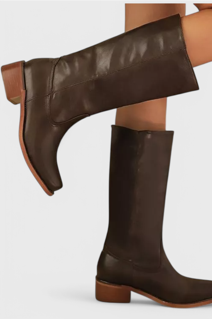 Ellaida | Women’s Leather Knee-High Heeled Boots