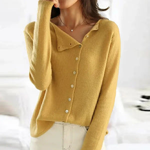 Ginevra | Women’s Elegant Knit Sweater with Button Detail