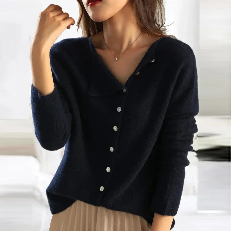 Ginevra | Women’s Elegant Knit Sweater with Button Detail