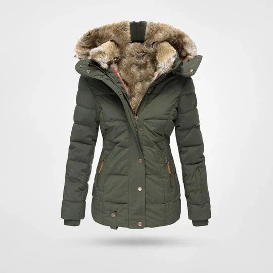Hooded Quilted Puffer Jacket for Women