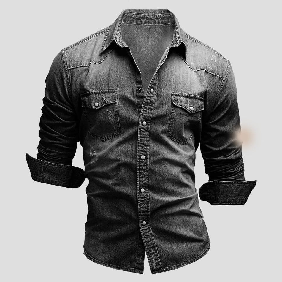 Holdine | Men’s Vintage Denim Shirt – Multiple Colors