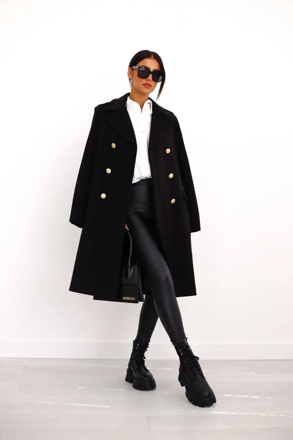 Hunder | Women’s Double-Breasted Wool Coat – Stylish & Comfortable