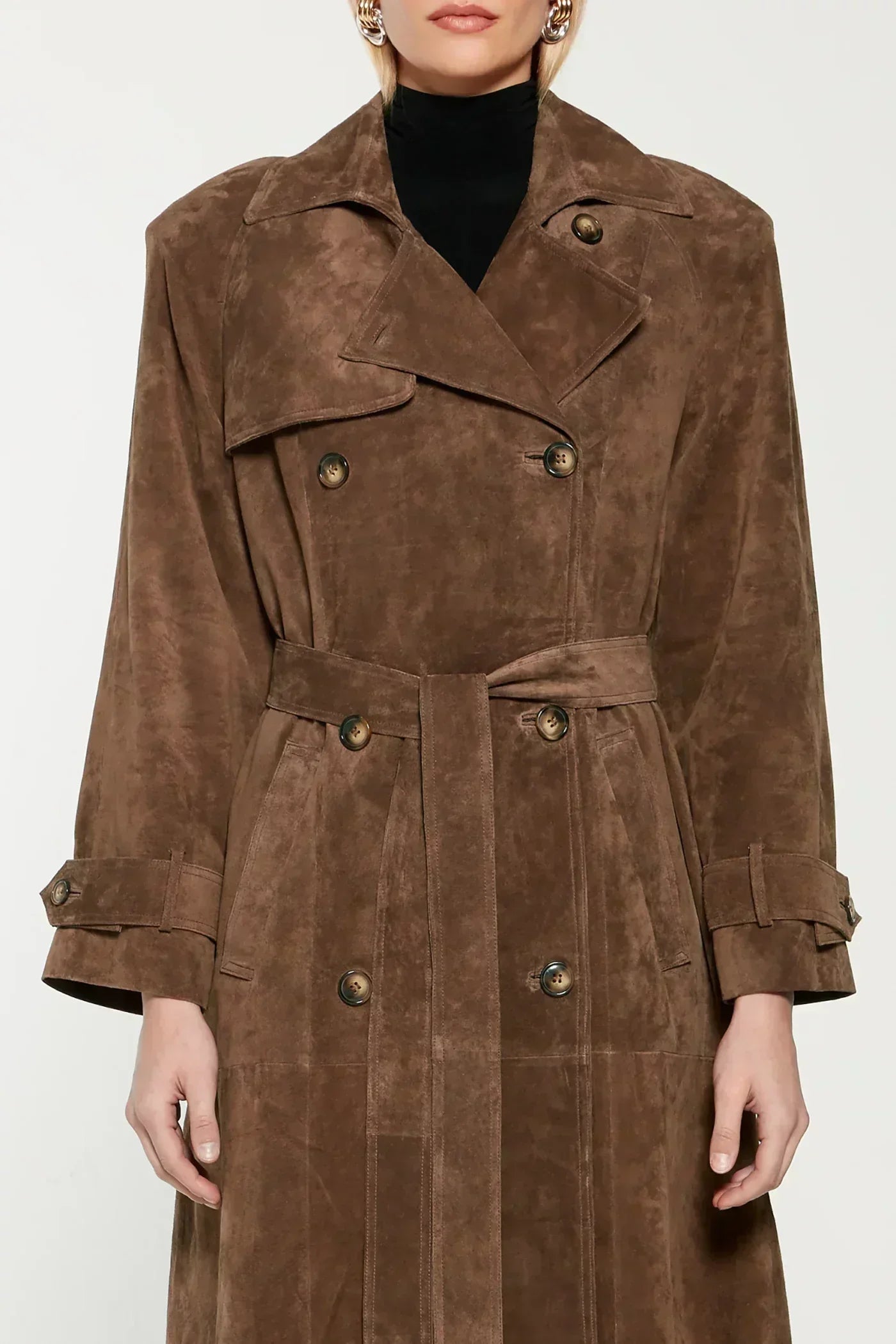 Josefina | Women’s Elegant Suede Trench Coat
