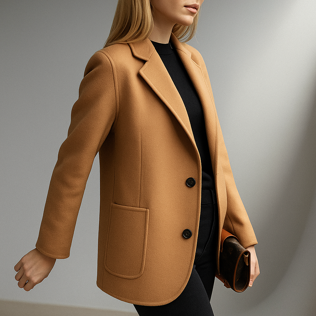 Women’s Tailored Blazer – Structured Polyester Jacket for Smart Everyday Wear