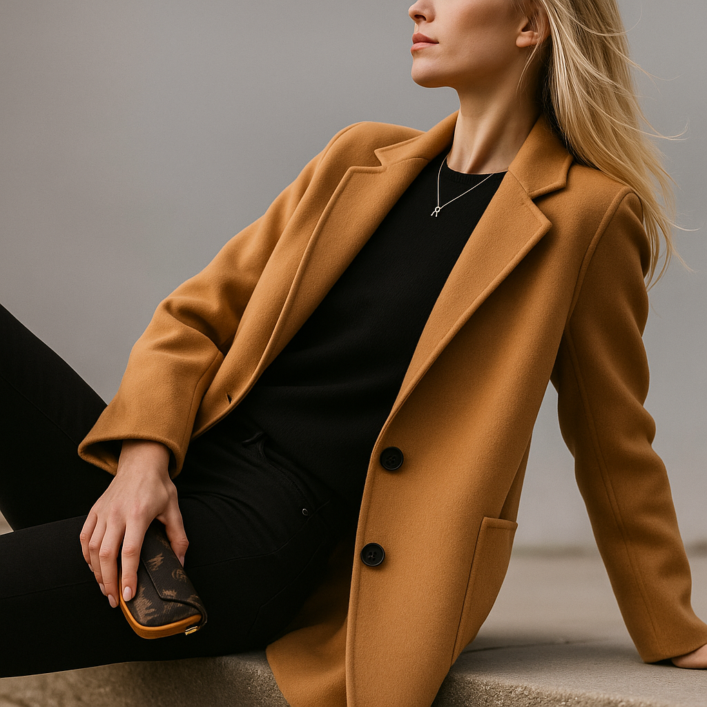 Women’s Tailored Blazer – Structured Polyester Jacket for Smart Everyday Wear