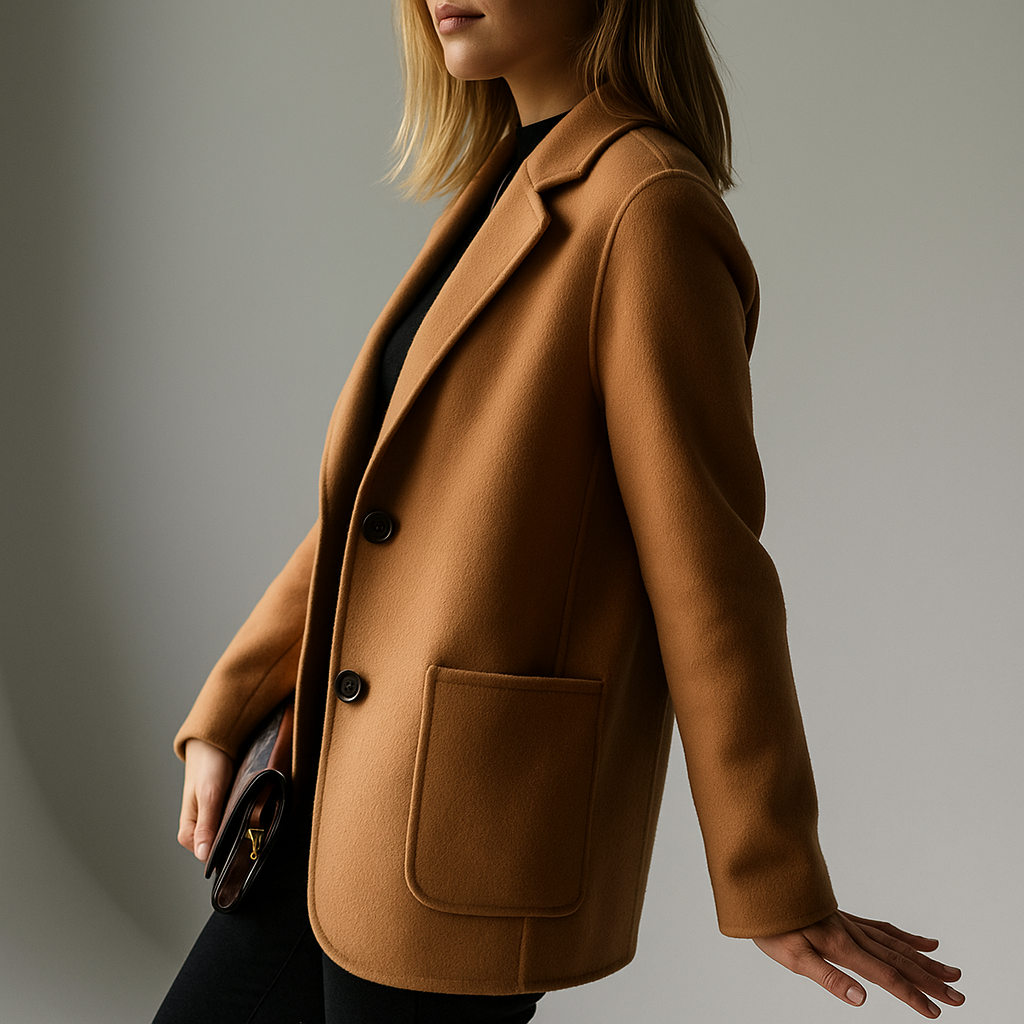 Women’s Tailored Blazer – Structured Polyester Jacket for Smart Everyday Wear