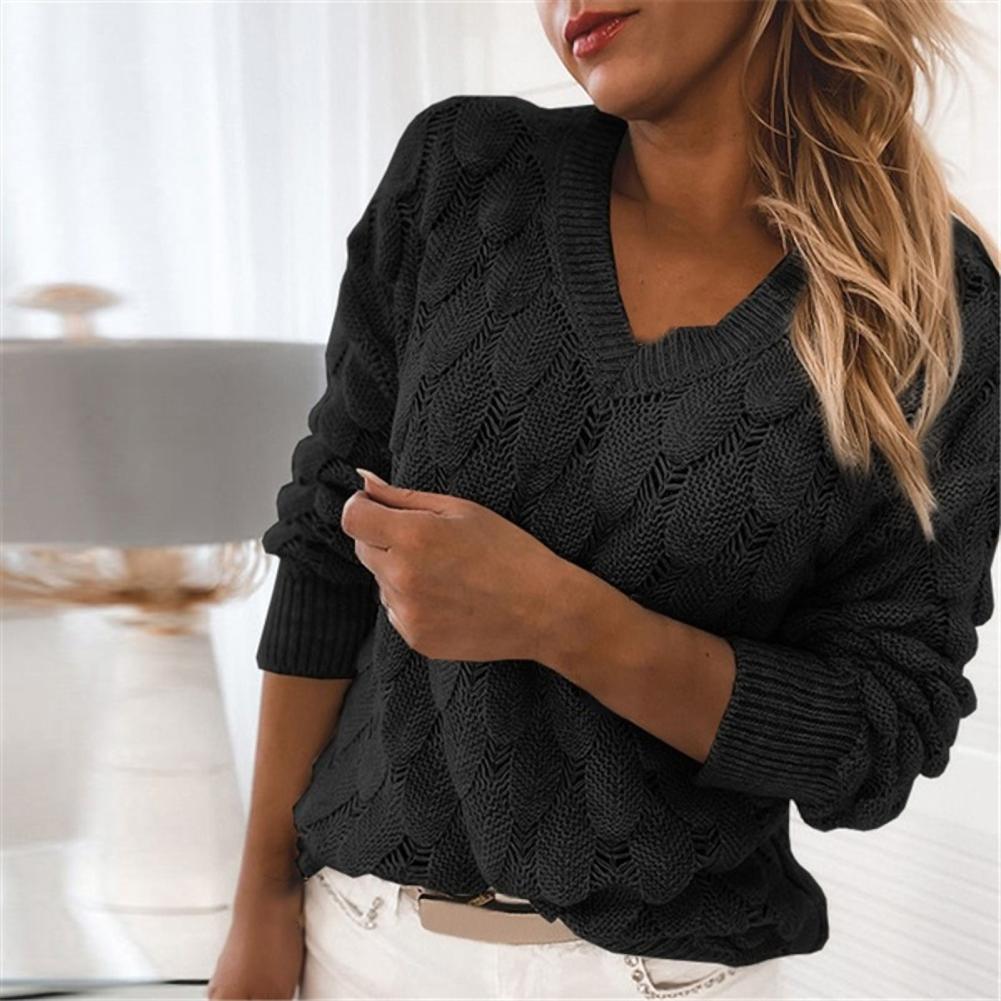 V-Neck Sweater for Women – Relaxed Fit Lightweight Jumper for Everyday Wear