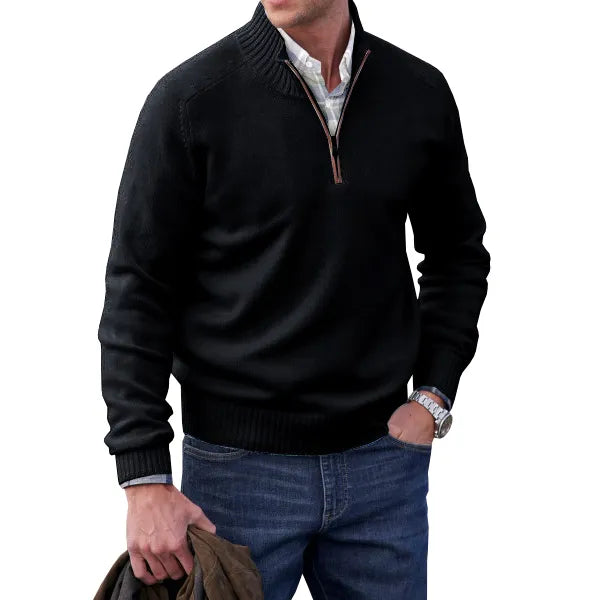 Lorence | Men’s Cashmere-Blend Quarter-Zip Sweater