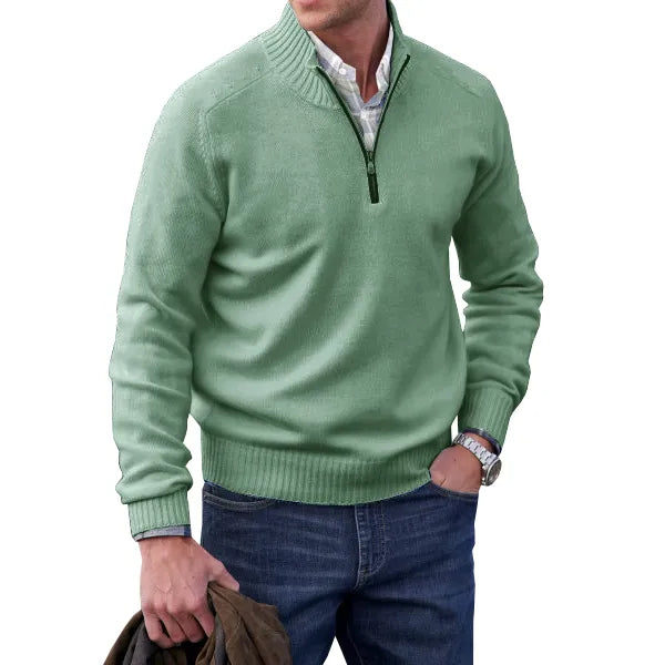 Lorence | Men’s Cashmere-Blend Quarter-Zip Sweater
