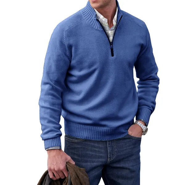 Lorence | Men’s Cashmere-Blend Quarter-Zip Sweater