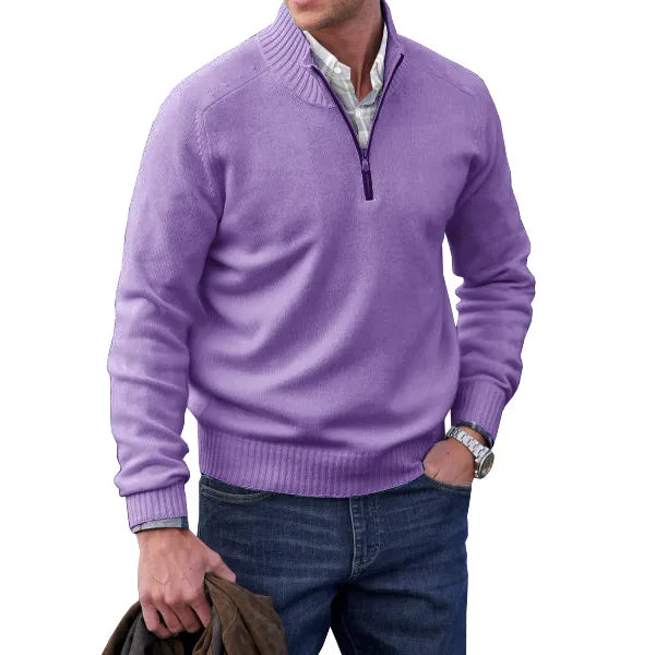 Lorence | Men’s Cashmere-Blend Quarter-Zip Sweater