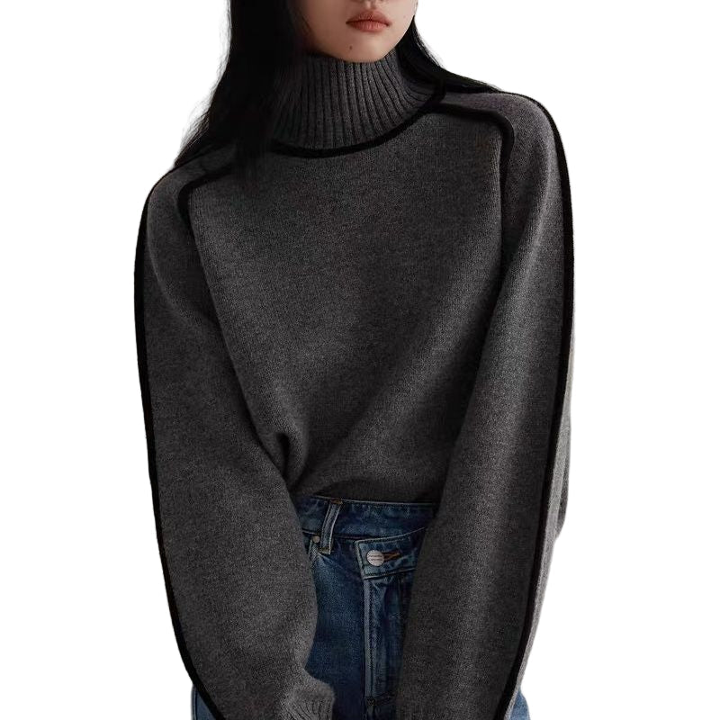 Lourdes | Women's stand-up collar sweater | Modern
