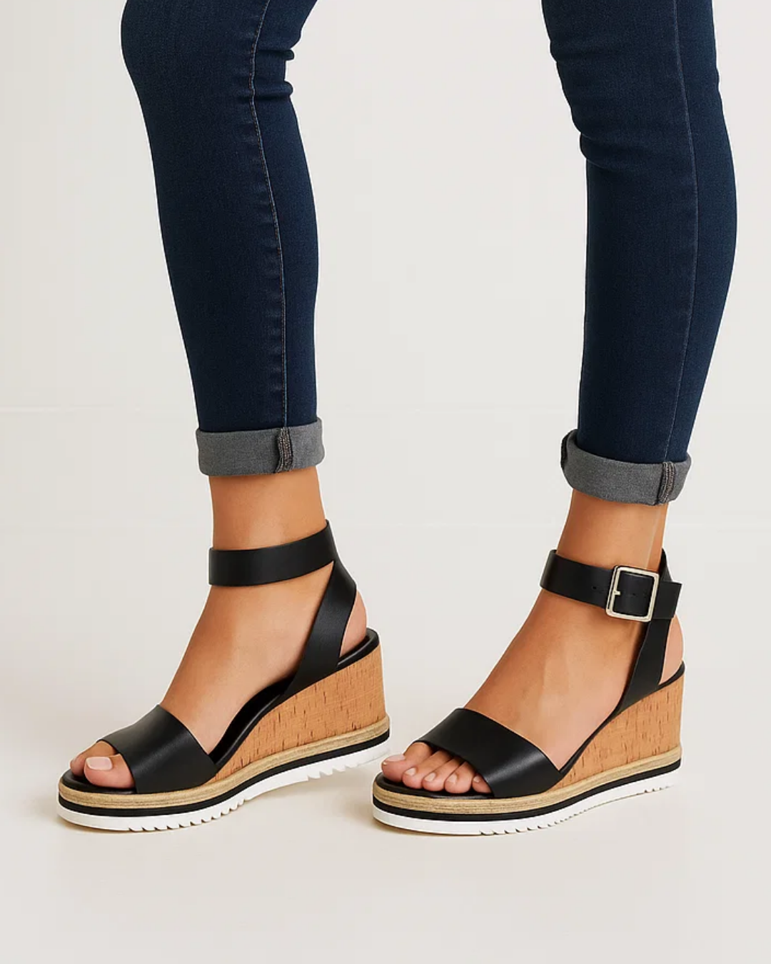 Marjie | Women’s Thick Strap Wedge Sandals