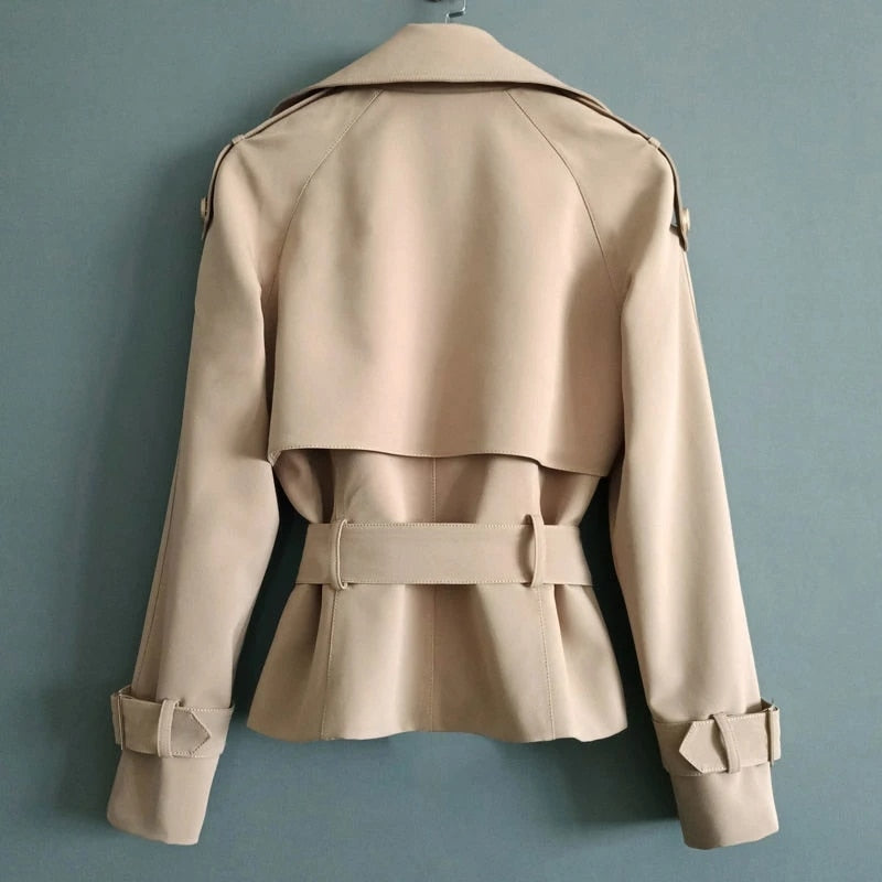 Women’s Vintage Trench Coat – Longline Belted Lightweight Overcoat