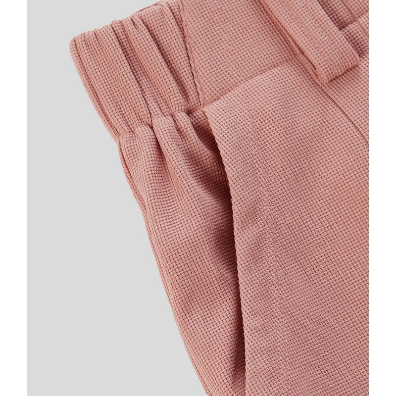 Women’s High-Rise Waffle Knit Pants – Relaxed Wide-Leg Comfort Trousers