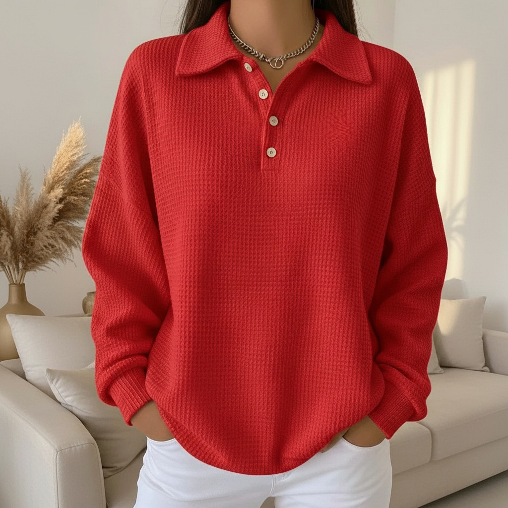 Sela | Soft knitted polo sweater