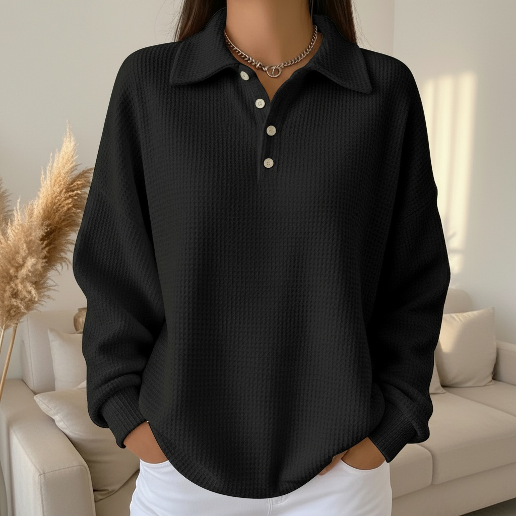 Sela | Soft knitted polo sweater