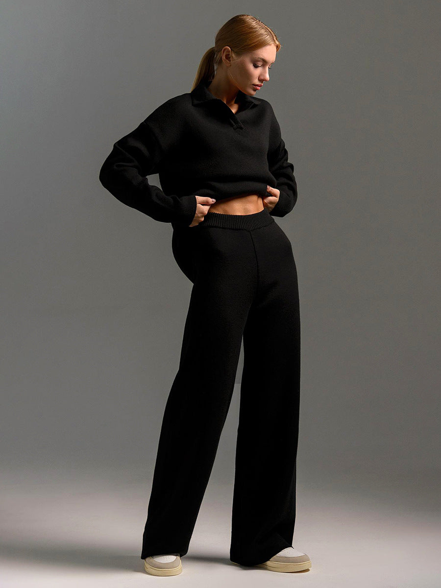 Collared Knitwear Sweater for Women