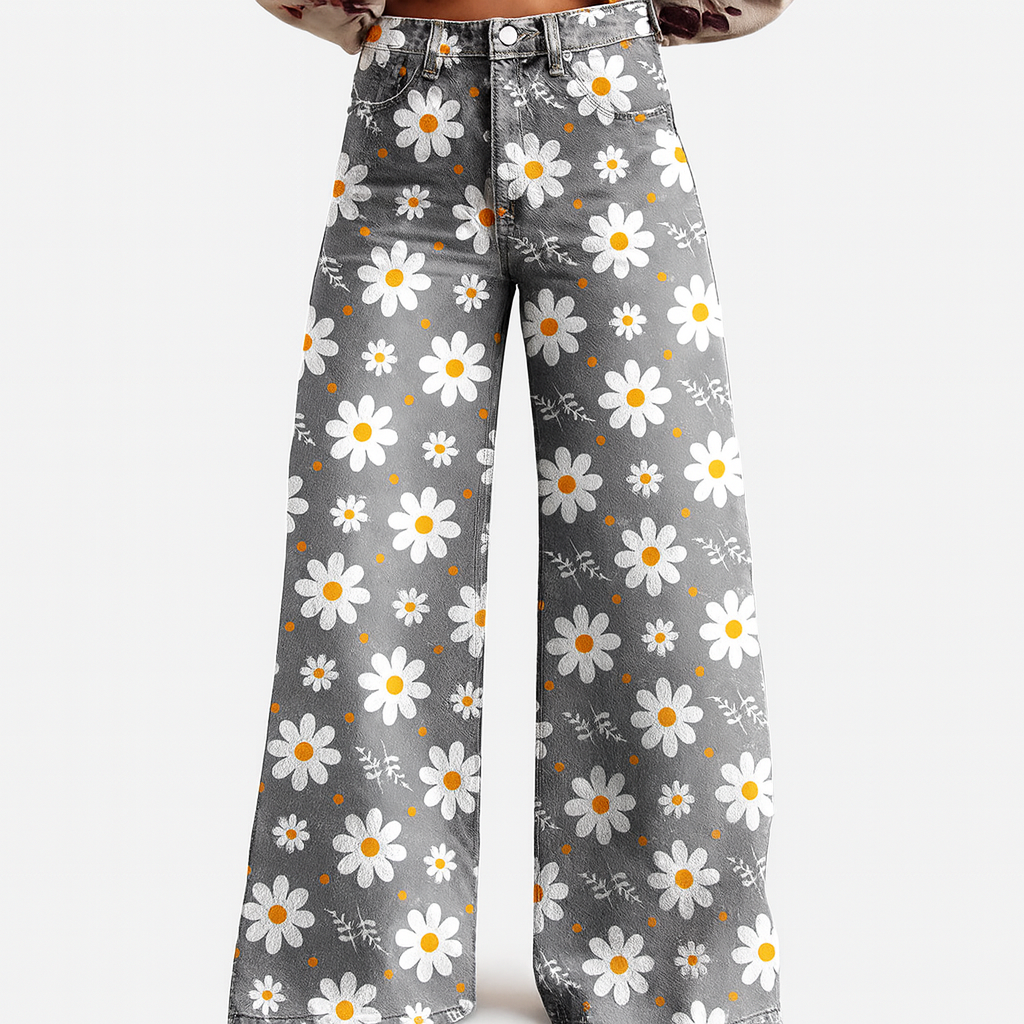 Persephone - Floral Wide Leg Trousers