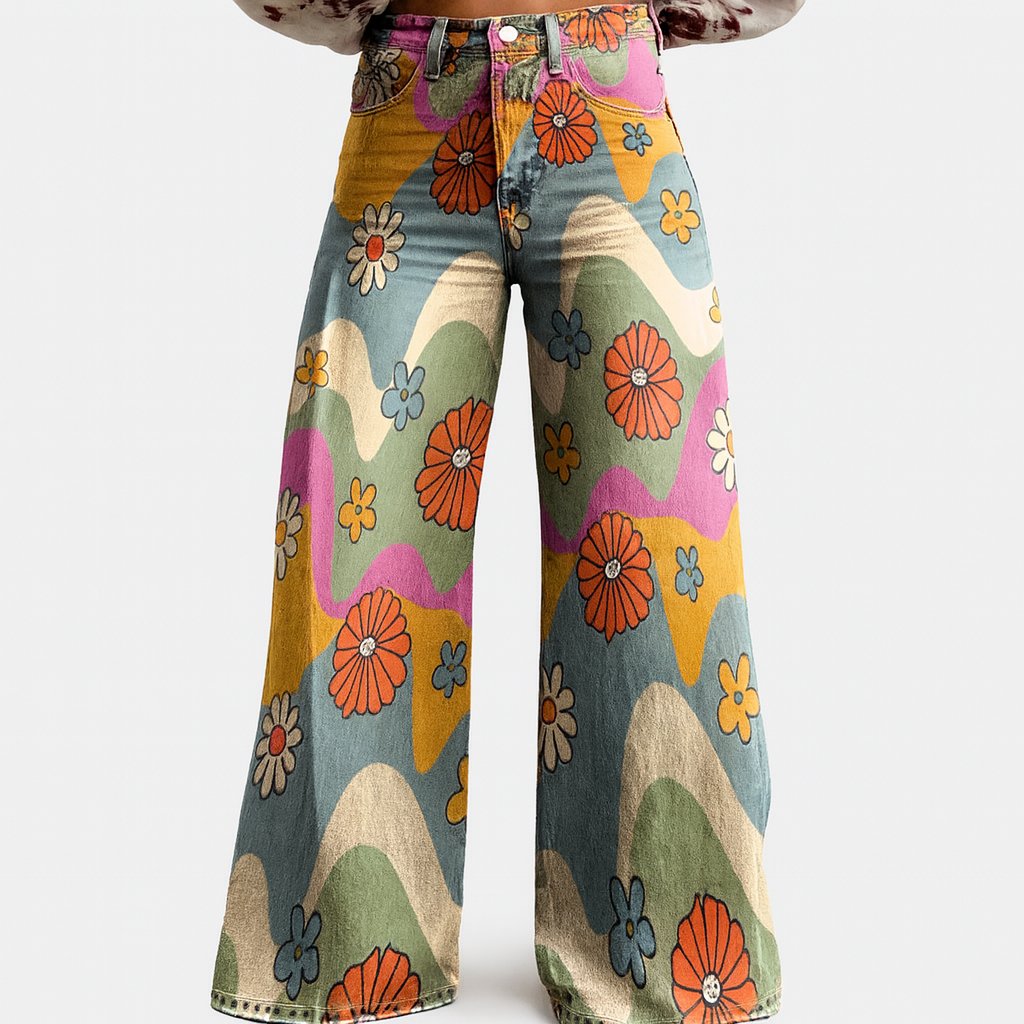 Persephone - Floral Wide Leg Trousers